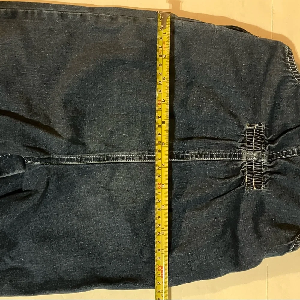 Vintage Baby Gap Blue Jean Overalls Snap Inseam Size 18/24 month